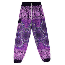 Load image into Gallery viewer, &#39;Flower Child&#39; High Waisted Harem Pants - Elasticated &amp; Draw String