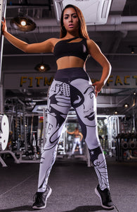 'Squat' Comic Design Leggings / Yoga Pants