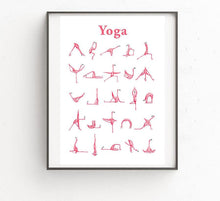 Load image into Gallery viewer, Yogi Flamingo Yoga Position Wall Art