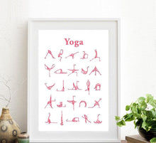 Load image into Gallery viewer, Yogi Flamingo Yoga Position Wall Art