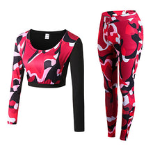 Load image into Gallery viewer, &#39;Guerrilla&#39; 2 Piece Workout Set - Crop Top &amp; Leggings