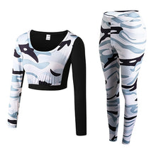 Load image into Gallery viewer, &#39;Guerrilla&#39; 2 Piece Workout Set - Crop Top &amp; Leggings