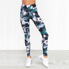 Load image into Gallery viewer, &#39;Lotus&#39; Floral Leaf Print  Leggings / Yoga Pants