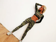 Load image into Gallery viewer, &#39;Guerrilla&#39; 2 Piece Workout Set - Crop Top &amp; Leggings
