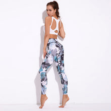 Load image into Gallery viewer, &#39;Lotus&#39; Floral Leaf Print  Leggings / Yoga Pants