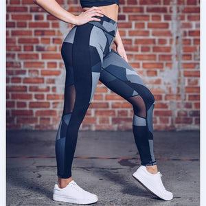 'Shard' Mesh Patterned Leggings / Yoga Pants