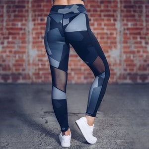 'Shard' Mesh Patterned Leggings / Yoga Pants