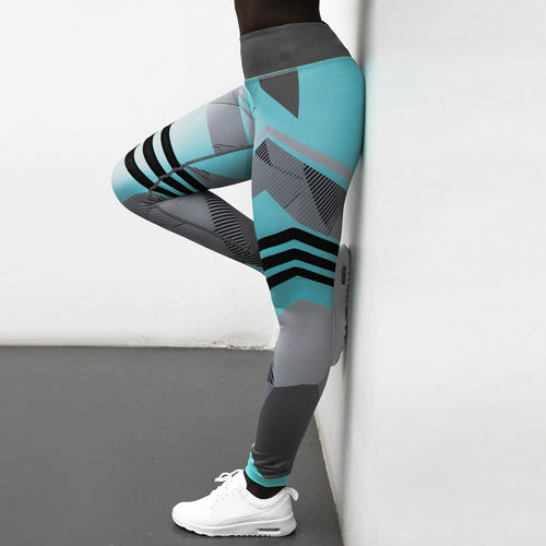 'Glacier' Patterned Leggings / Yoga Pants