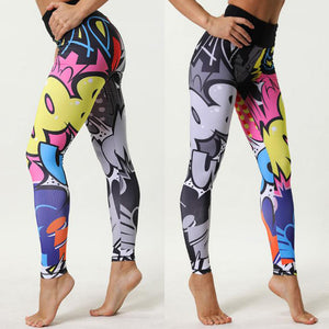 'Boom' Comic Pattern Leggings / Yoga Pants