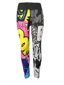 'Boom' Comic Pattern Leggings / Yoga Pants