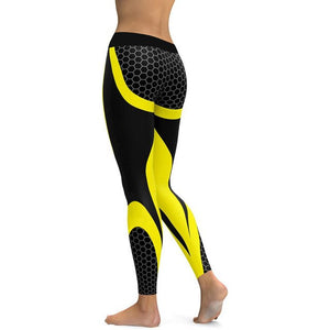 'Neptune' Mesh Pattern Leggings / Yoga Pants