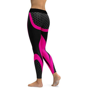 'Neptune' Mesh Pattern Leggings / Yoga Pants