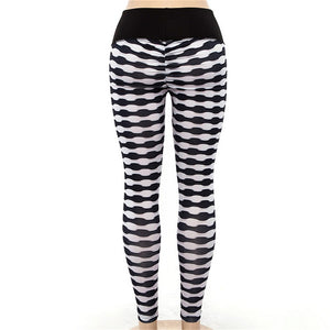 Zebra Stripe Textured Scrunch Leggings / Yoga Pants