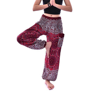 'Flower Child' High Waisted Harem Pants - Elasticated & Draw String