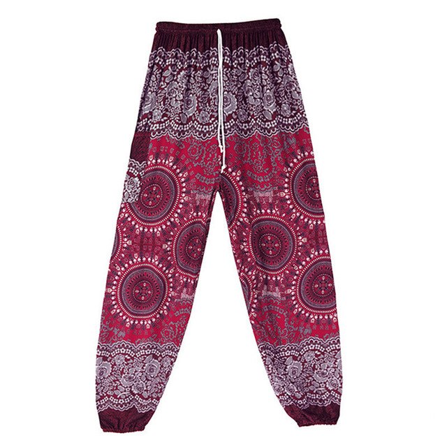 'Flower Child' High Waisted Harem Pants - Elasticated & Draw String