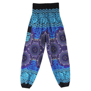 'Flower Child' High Waisted Harem Pants - Elasticated & Draw String