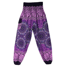 Load image into Gallery viewer, &#39;Flower Child&#39; High Waisted Harem Pants - Elasticated &amp; Draw String