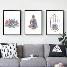 Load image into Gallery viewer, Watercolour Buddha Wall Canvas - 3 Design Styles