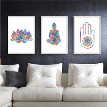 Load image into Gallery viewer, Watercolour Buddha Wall Canvas - 3 Design Styles