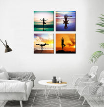 Load image into Gallery viewer, &#39;Magic Four&#39; Yoga Poses Wall Canvas