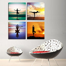 Load image into Gallery viewer, &#39;Magic Four&#39; Yoga Poses Wall Canvas