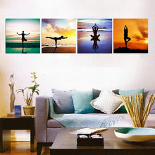 Load image into Gallery viewer, &#39;Magic Four&#39; Yoga Poses Wall Canvas