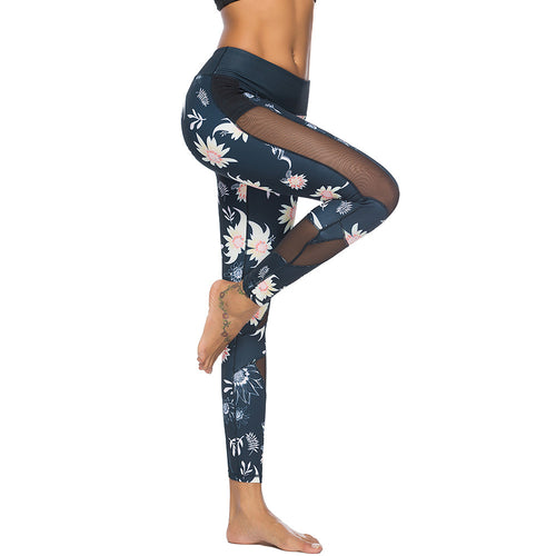 'Cassini' Floral Mesh Leggings / Yoga Pants