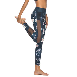 'Cassini' Floral Mesh Leggings / Yoga Pants