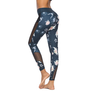 'Cassini' Floral Mesh Leggings / Yoga Pants