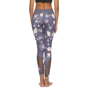 'Lantana' Floral Mesh Leggings / Yoga Pants